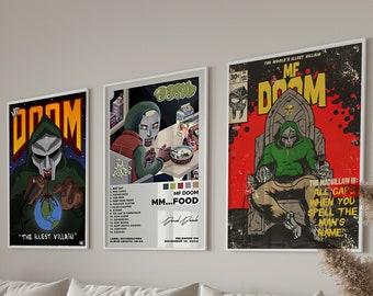 MF Doom-posterset: Madvillain hiphopkunst (digitale download)