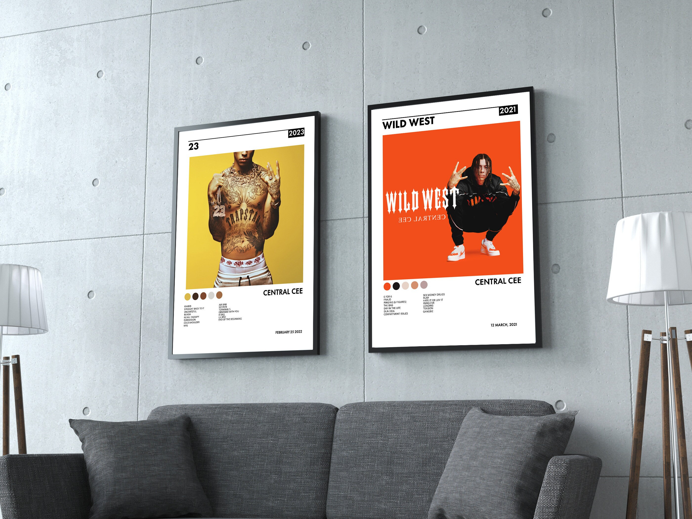 Central Cee Album Poster: 23 & Wild West (Digital Download)