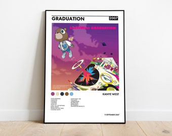 Kanye West Cover Hype Beast Poster, Poster Graduation, Kanye Poster, Kanye West Album Poster, Tracklist Album Poster, DIGITAL DOWNLOAD