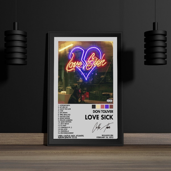 Don Toliver - Love Sick Album Poster / Album Cover Poster / Music Gift / Music Wall Decor / Album Art