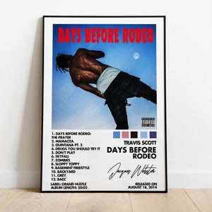 Days before Rodeo Album poster Hypebeast Minimalist Album Poster ( Instant Download ), Tracklist Album Poster, Album Poster, Travis scott