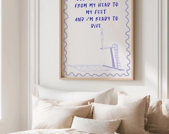 Olivia Dean 'Dive' Music Print: Schlafzimmer Wandkunst, UNGERAHMT