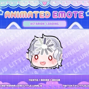 Cute Animated Astarion Loading Emote | Twitch Streamers | YouTube | Discord | Baldurs Gate | bg3 | dnd | exe | buffering