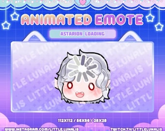 Niedliches Animiertes Astarion Lade Emote | Twitch Luftschlangen | YouTube | Discord | Baldurs Tor | bg3 | dnd | exe | Polsterung