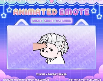 Süßes Animiertes Kurzes Astarion Emote | Twitch Streamer | YouTube | Discord | Baldurs Tor | bg3 | dnd