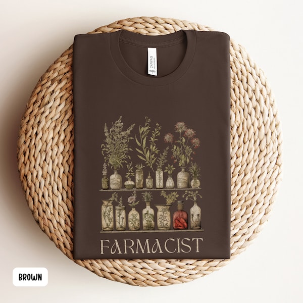 Farmacist Homestead Shirt Vintage Cottage Core Tshirt Raw Milk Shirt Wild Flower Sourdough Crunchy Mama Shirt Botanical Floral Aesthetic