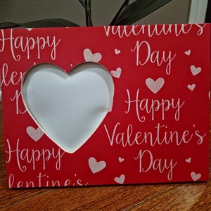 Valentines day picture frame, couples frame, heart frame, decopodge frame, girlfriend gift, Valentines day gift, picture frame