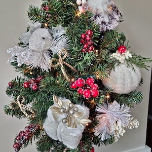 Winter swag, teardrop wreath, entryway wreath, wall wreath, door wreath, Christmas wreath for front door, holiday wreath, Santa wreath,