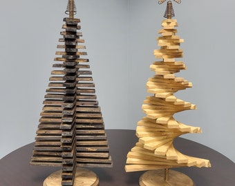 Posable Christmas trees handmade