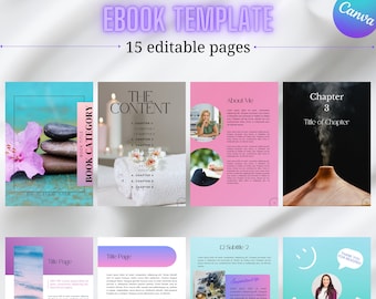 Pink Ebook Template Canva / Spa Ebook Template / Skincare and Beauty Coach Ebook / Skincare Ebook / Workbook Template Canva / Ebook Template