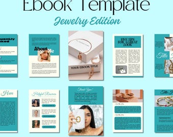 Editable Jewelry Ebook Template Canva | Brand Guide, Lookbook, Price List for Handmade Jewelry | Jewelry Designers & Small Business