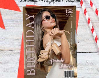 Birthday Magazine Template for Girlfriend – Editable Canva Gift for Her, Personalized Present for Her, Custom Birthday Gift, Printable Gift