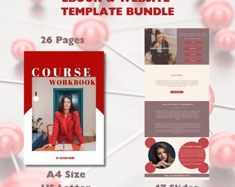 Editable eBook & Website Templates Bundle, Business Bundle, Editable Canva Templates for Business and Coaching, Course Creators Template