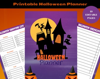 Halloween Printable Planner, Holiday Planner, Halloween Digital Planner, Halloween Party Planner, Halloween Checklist, Halloween To Do List