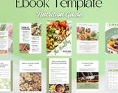 Nutrition eBook Template, Canva Wellness Guide, Health Coach Planner, Food Journal, Lead Magnet, Nutrition Course Creator Book, Meal Plan