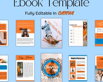 Orange Fashion eBook Template | Editable Canva Design for Clothing Brands, Lookbooks & Style Guides | Fashion Workbook and Catalog
