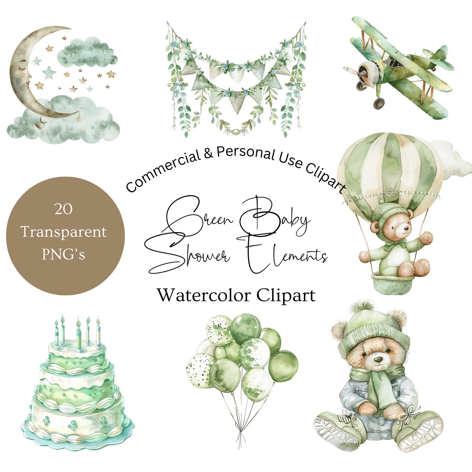 Neutral Baby Shower Clipart | Baby Boy Toy Clipart | Boy Babyshower ...