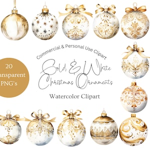 Christmas Balls Watercolor Clipart | Watercolor Christmas Ornaments | Christmas Ornament PNG | Christmas Bauble Clipart