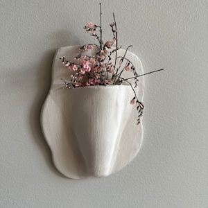 Arazzo da parete in argilla per fiori secchi, vaso decorativo da parete per fiori, idee per l'arredamento della casa, regalo per l'arredamento della casa