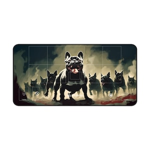 Playmat XL &quot;Frenchie&#39;s Fury&quot; - ( Sorcery: Contested Realm TCG zoning)