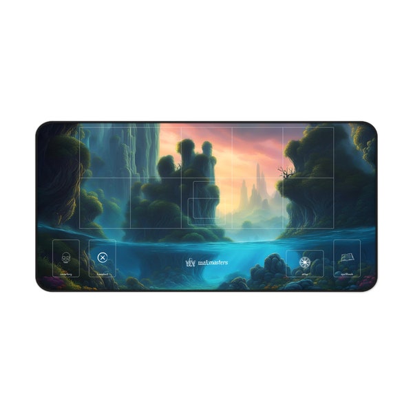 Playmat XL "Submerged Emerging world" - Sorcery: Contested Realm - Element water deck