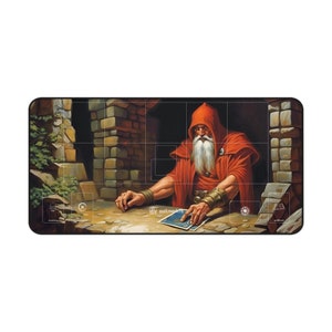 Playmat XL &quot;Sorcerer&quot; - Sorcery: Contested Realm - Fire element deck - 1PLAYER ZONING