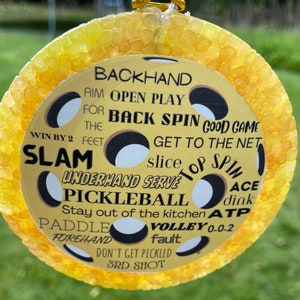 Pickleball Hanging Air Freshener | Pickleball Lover Freshie | Pickleball Ornament | Scented Freshies | Unique Pickleball Gift | Car Freshies