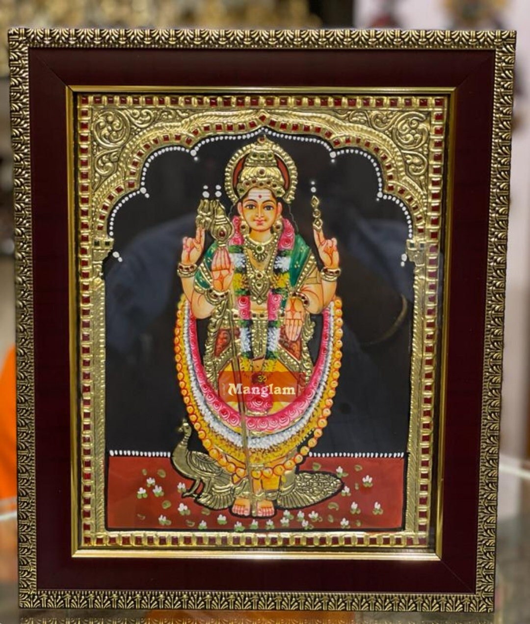 Thanjavur Painting of Lord Murugan Swamy Gold Foil Tanjore Etsy