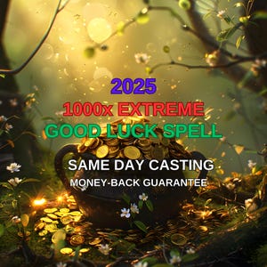 1000x EXTREME LUCK SPELL for 2025 - Unlock Prosperity - Success - Confidence -  Enhance Luck and Achieve Positive Energy Flow - Same Day