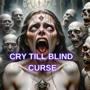 Cry Till Blind Curse Spell - Black Magic - Hex - Curse - Revenge Spell - Same Day Casting - Dark Magic Curse - Hex Spell - Sorrow Hex