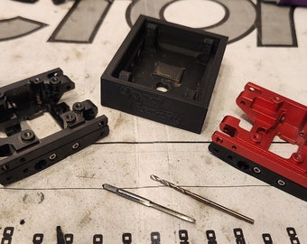 Oppai Factory High Clearance Drill Jig for TRX4m Metal Trans Plates