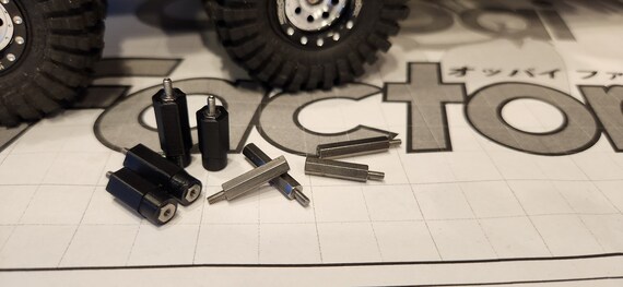 GPM Aluminium Hex Adapter 14mm Auf 9mm – Für Axial EXO, 4-teilig, Silber