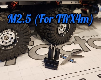 Oppai Factory m2.5 7mm Dually Hex Adapters for TRX4m (2 Pairs)