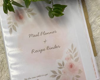 Planificador de comidas + Recetario imprimible / Descarga instantánea en PDF