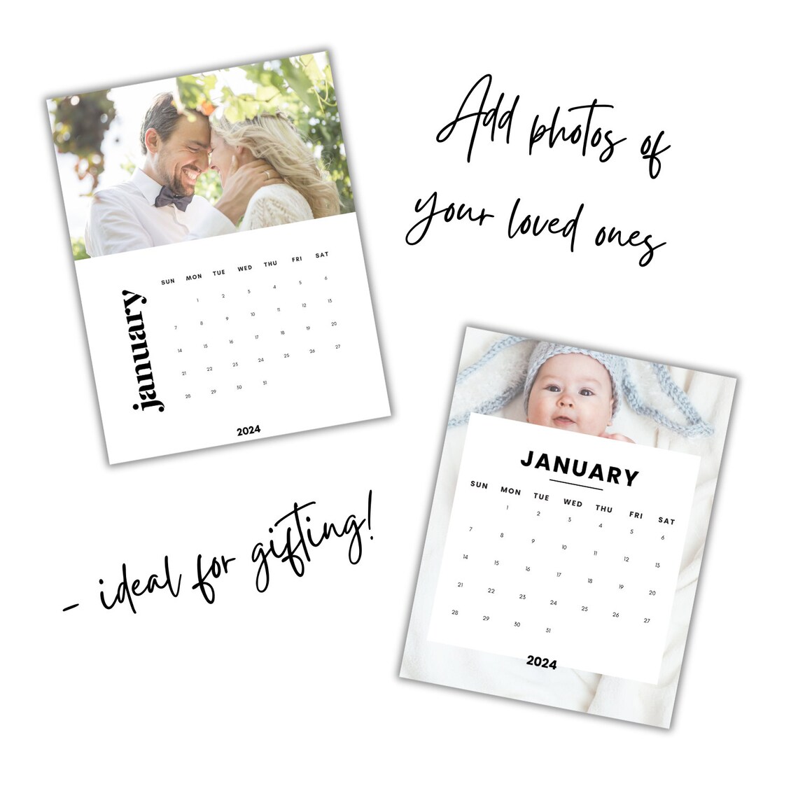 Custom Calendars 2024 Canva Template Canva Editable Drag and Drop