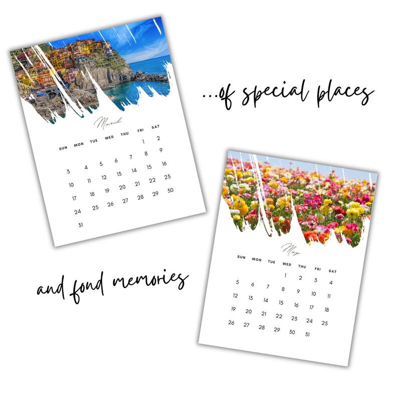 Custom Calendar 2024 Canva Template Canva Editable Drag and Etsy