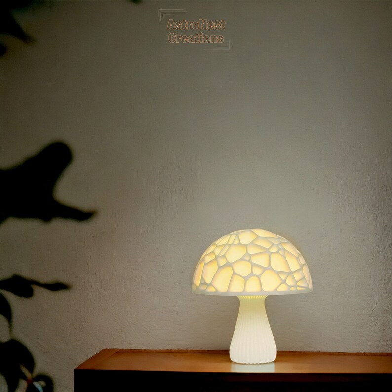 Pilz Tischlampe Niedliches und einzigartiges Nachtlicht in Pilzform Led 3D-gedruckte Pilzlampe als Wohndekor-Geschenk mit verstellbarem Licht Bild 3