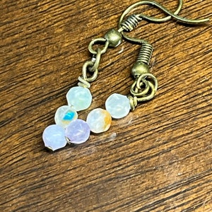 Iridescent Opalite gemstone earrings