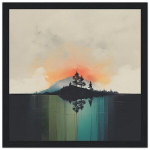 lost island # Lost island, minimalist art, wall art, painting art, wall frame