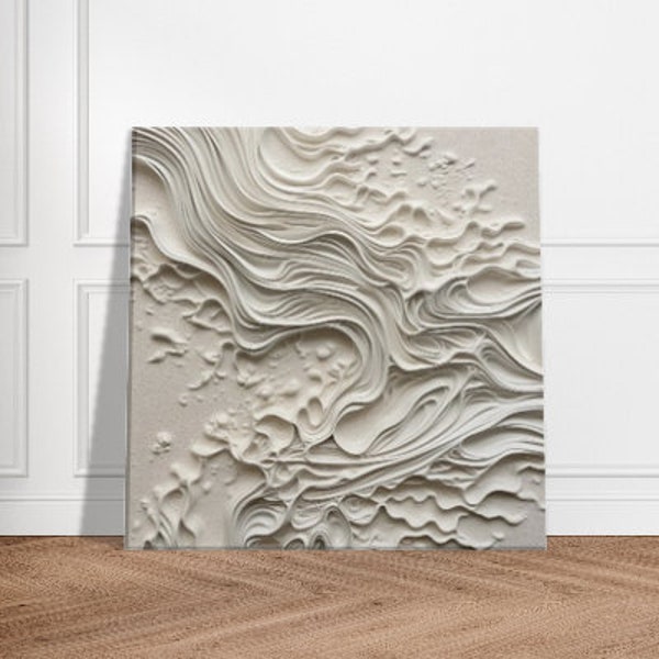 Abstract 3D wave relief painting Canvas, wall art, painting art