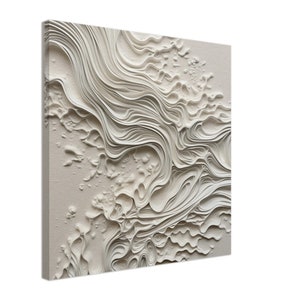 Abstract 3D wave relief painting Canvas, wall art, painting art