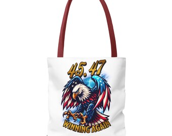 トランプ パトリオティック トートバッグ、#45 #47 アメリカ製、複数の