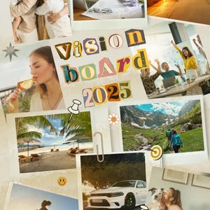 Vision Board 2025, Healthy Life Vision Board, Vision Board Printable, Digital Vision Board