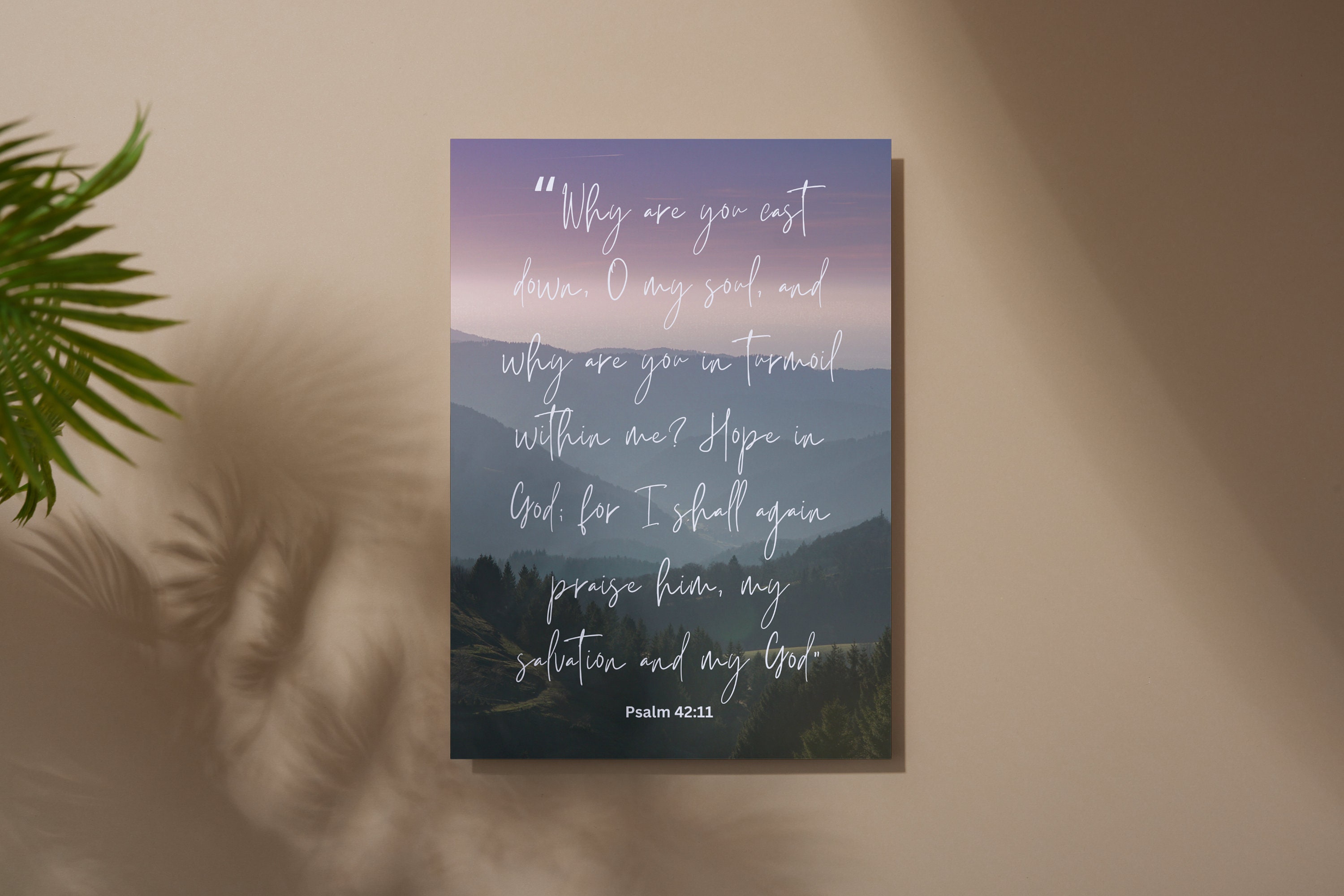 Psalm 42:11 Wall Plaque Digital Download - Inspirational Bible Verse ...