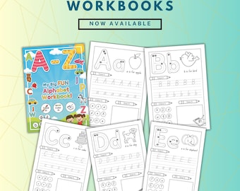 Alphabet Workbook A–Z Printable, Kids Letter Tracing Worksheets, Preschool Handwriting Practice, ABC Coloring Pages