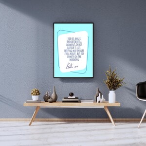 Psalm 30:5 Bible Verse Print, Joy Comes in the Morning, Christian Wall Art, Faith-Based Digital Poster, Instant Download