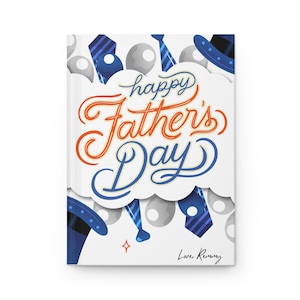 Fête des pères, journal à couverture rigide personnalisable, mat, carnet de notes personnalisé pour papa, livre de souvenirs pour homme, souvenir pour une occasion spéciale