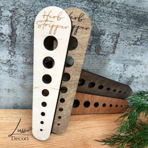 Herb Stripper - Vegetable Leaf Remover, Wooden Herb Stripper - Made in Poland