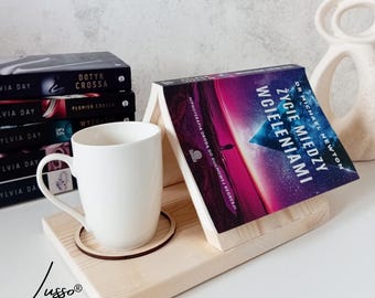 Wooden Elegant Book Stand, Book House Holder, Book Lovers Gift, Book Gift, Book Rest With Cup Holder, Buchständer, Buchstütze, Buchhalter