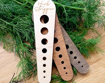 Deshojador de hierbas, deshojador de verduras, deshojador de hierbas de madera, regalo para amantes de la cocina, regalo de cocina, deshojador de hierbas